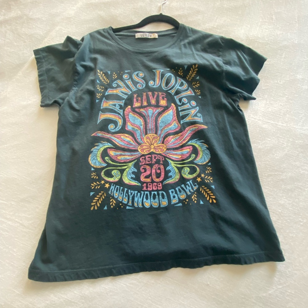 Letluv Charcoal Short Sleeve Tee Vibrant Graphic Design